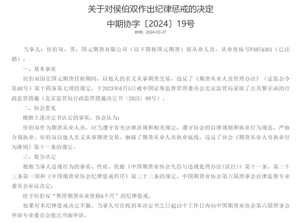 期货从业人员纪律惩戒_福州期货从业证申请_期货从业人员违规行为处罚